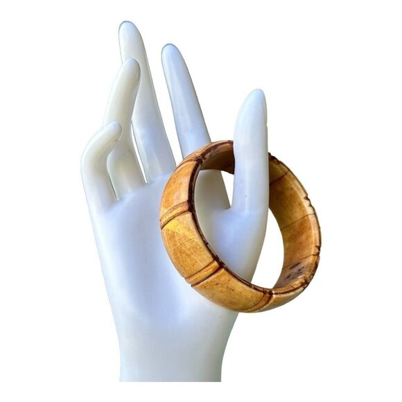 Vintage Asian Camel Bone‎ Chunky Bangle Bracelet Fine Polish Well Patinated - Picture 2 of 10